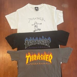 Thrasher Skateboarding Magazine Three Shirt Lot - Size Small